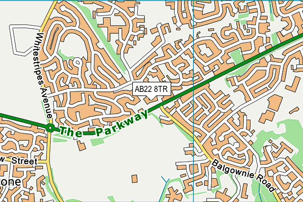 AB22 8TR map - OS VectorMap District (Ordnance Survey)