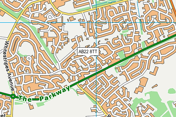 AB22 8TT map - OS VectorMap District (Ordnance Survey)