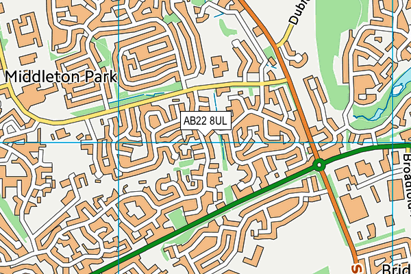 AB22 8UL map - OS VectorMap District (Ordnance Survey)