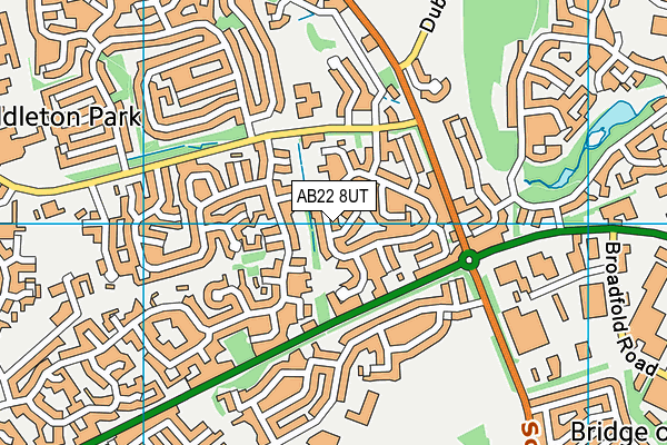 AB22 8UT map - OS VectorMap District (Ordnance Survey)