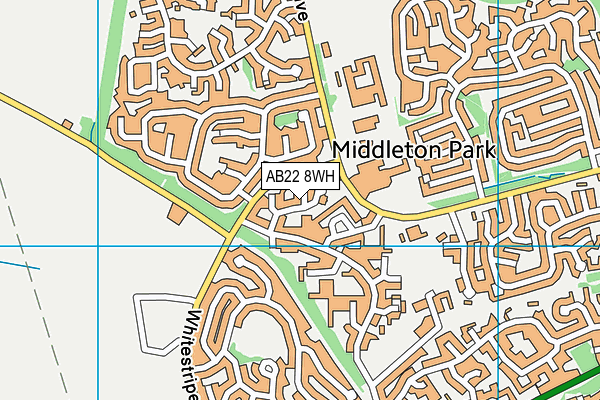 AB22 8WH map - OS VectorMap District (Ordnance Survey)