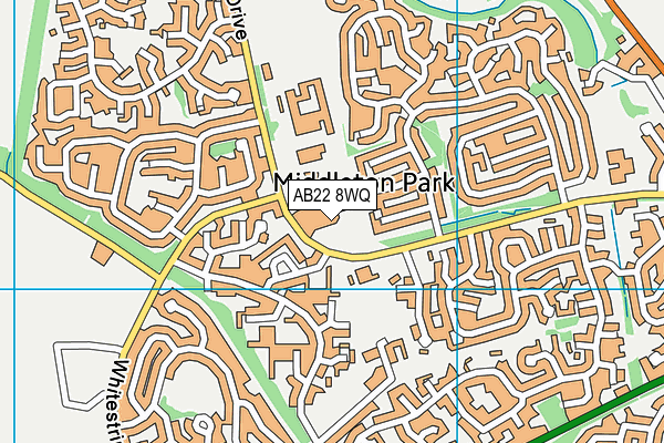 AB22 8WQ map - OS VectorMap District (Ordnance Survey)