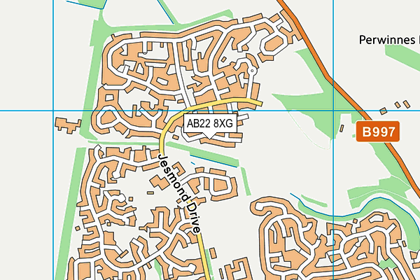 AB22 8XG map - OS VectorMap District (Ordnance Survey)