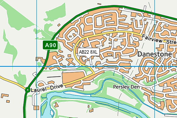 AB22 8XL map - OS VectorMap District (Ordnance Survey)