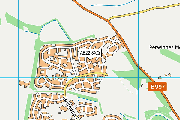 AB22 8XQ map - OS VectorMap District (Ordnance Survey)