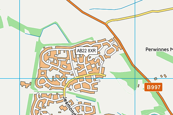AB22 8XR map - OS VectorMap District (Ordnance Survey)
