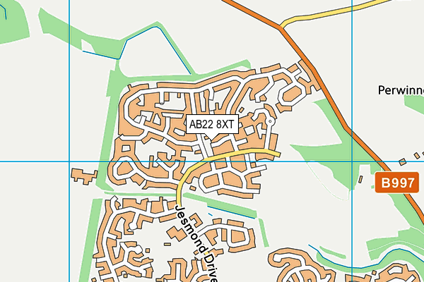 AB22 8XT map - OS VectorMap District (Ordnance Survey)