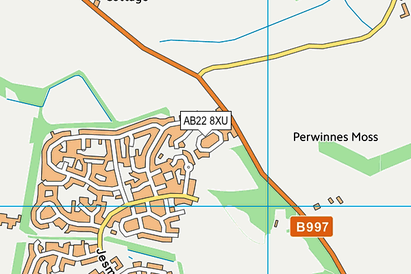 AB22 8XU map - OS VectorMap District (Ordnance Survey)