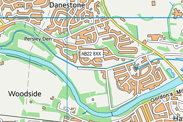 AB22 8XX map - OS VectorMap District (Ordnance Survey)
