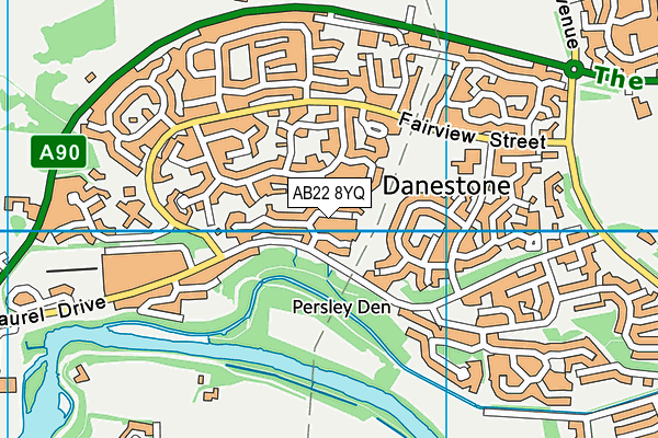 AB22 8YQ map - OS VectorMap District (Ordnance Survey)