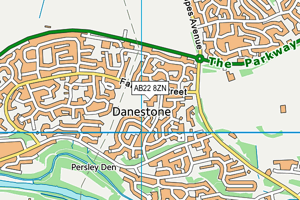 AB22 8ZN map - OS VectorMap District (Ordnance Survey)