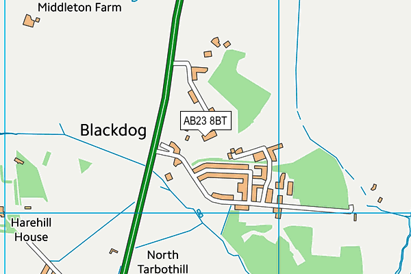 AB23 8BT map - OS VectorMap District (Ordnance Survey)