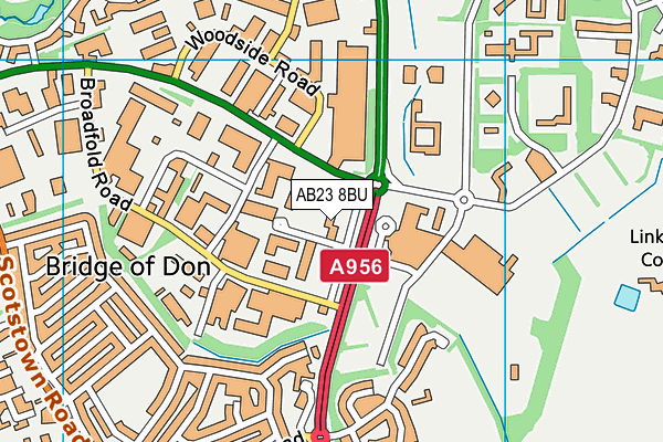 AB23 8BU map - OS VectorMap District (Ordnance Survey)