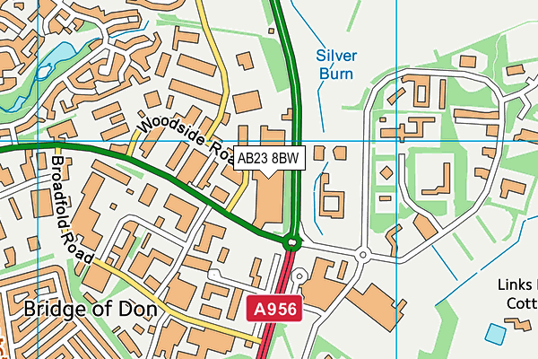 AB23 8BW map - OS VectorMap District (Ordnance Survey)