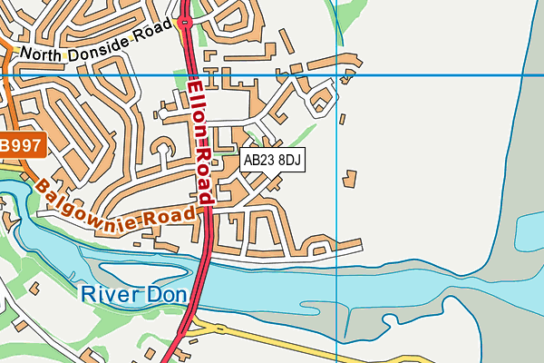 AB23 8DJ map - OS VectorMap District (Ordnance Survey)