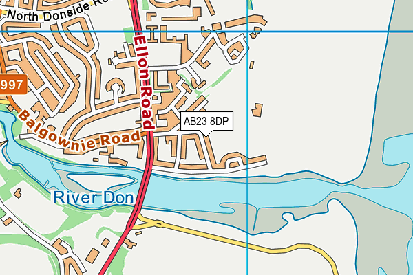 AB23 8DP map - OS VectorMap District (Ordnance Survey)