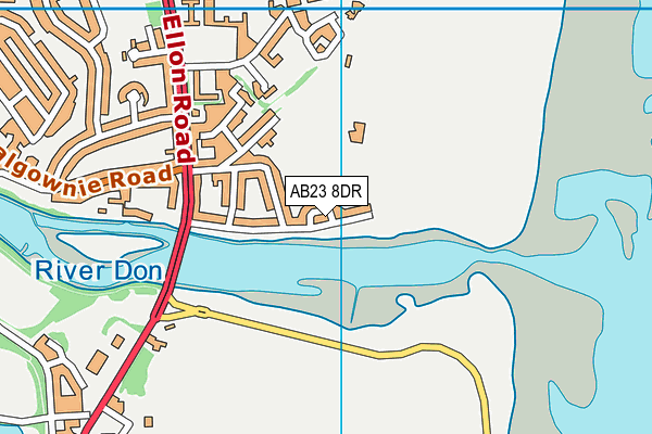AB23 8DR map - OS VectorMap District (Ordnance Survey)