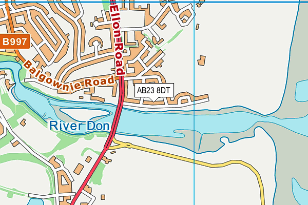 AB23 8DT map - OS VectorMap District (Ordnance Survey)