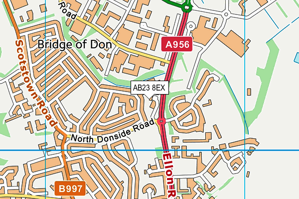 AB23 8EX map - OS VectorMap District (Ordnance Survey)