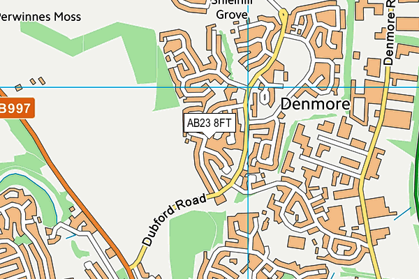 AB23 8FT map - OS VectorMap District (Ordnance Survey)