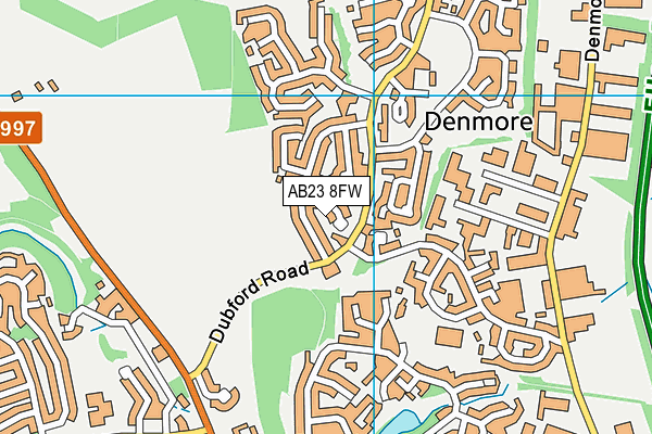 AB23 8FW map - OS VectorMap District (Ordnance Survey)