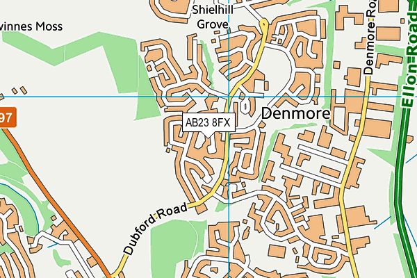 AB23 8FX map - OS VectorMap District (Ordnance Survey)