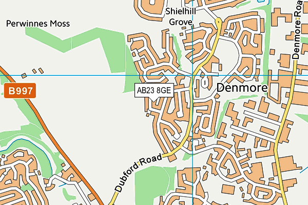 AB23 8GE map - OS VectorMap District (Ordnance Survey)