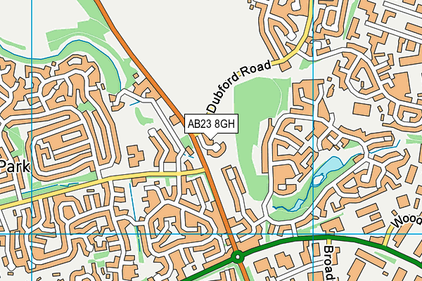 AB23 8GH map - OS VectorMap District (Ordnance Survey)