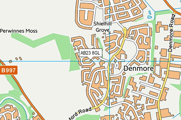 AB23 8GL map - OS VectorMap District (Ordnance Survey)