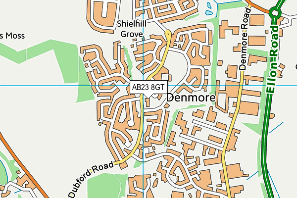 AB23 8GT map - OS VectorMap District (Ordnance Survey)