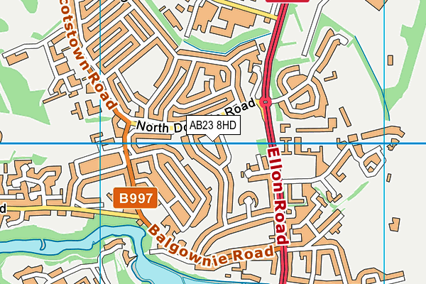 AB23 8HD map - OS VectorMap District (Ordnance Survey)