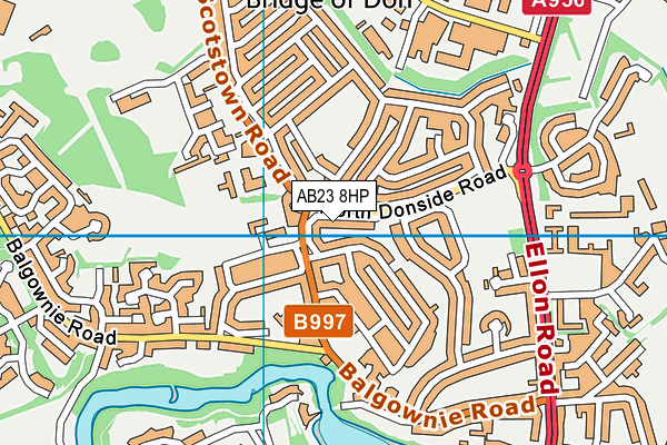 AB23 8HP map - OS VectorMap District (Ordnance Survey)