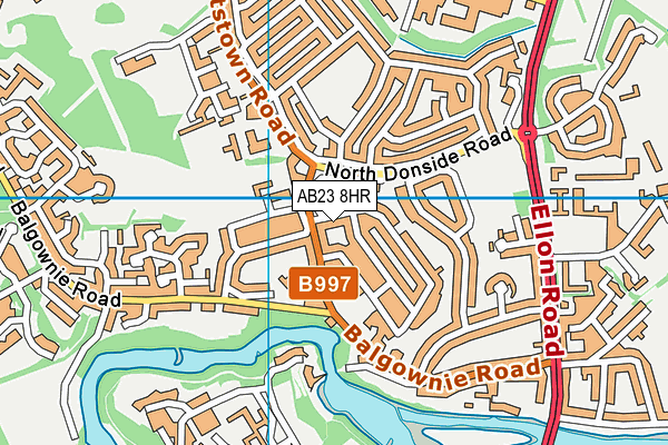 AB23 8HR map - OS VectorMap District (Ordnance Survey)