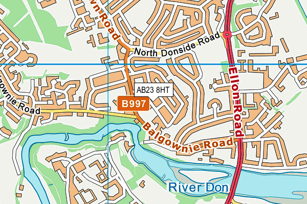 AB23 8HT map - OS VectorMap District (Ordnance Survey)