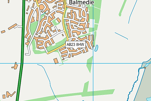AB23 8HW map - OS VectorMap District (Ordnance Survey)