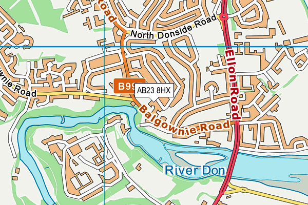 AB23 8HX map - OS VectorMap District (Ordnance Survey)