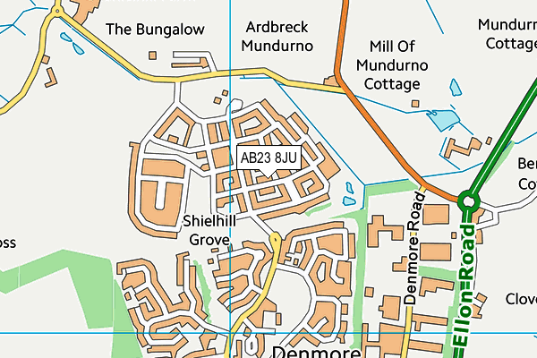 AB23 8JU map - OS VectorMap District (Ordnance Survey)