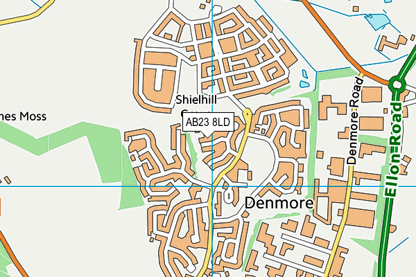 AB23 8LD map - OS VectorMap District (Ordnance Survey)