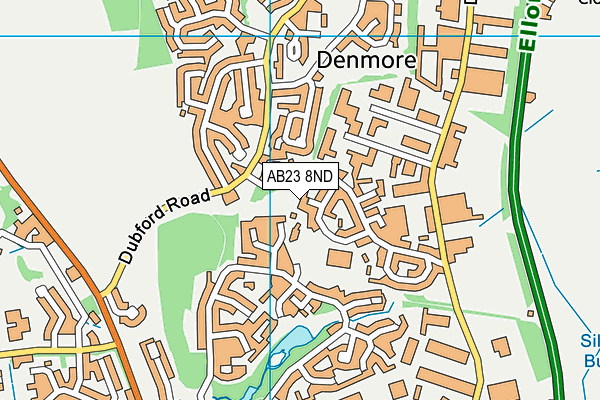 AB23 8ND map - OS VectorMap District (Ordnance Survey)