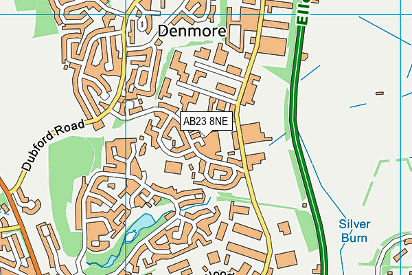 AB23 8NE map - OS VectorMap District (Ordnance Survey)