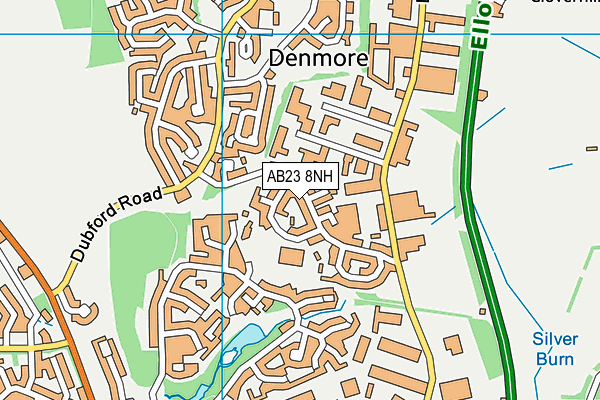 AB23 8NH map - OS VectorMap District (Ordnance Survey)