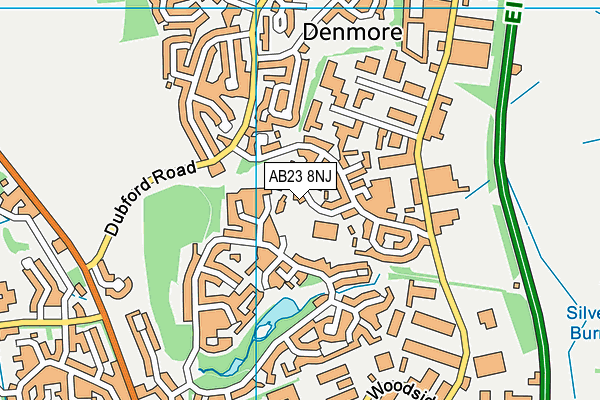 AB23 8NJ map - OS VectorMap District (Ordnance Survey)
