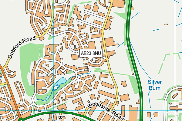 AB23 8NU map - OS VectorMap District (Ordnance Survey)