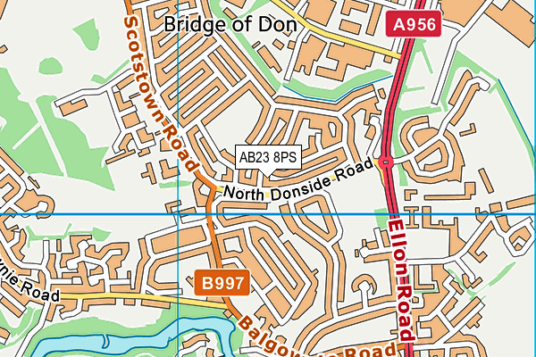 AB23 8PS map - OS VectorMap District (Ordnance Survey)