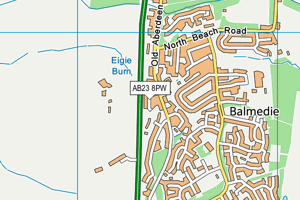 AB23 8PW map - OS VectorMap District (Ordnance Survey)