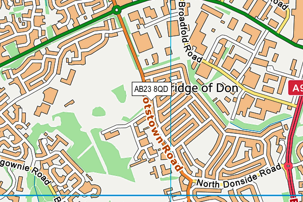 AB23 8QD map - OS VectorMap District (Ordnance Survey)