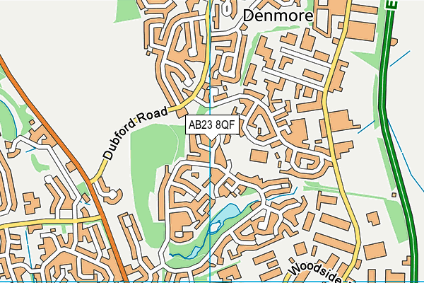 AB23 8QF map - OS VectorMap District (Ordnance Survey)