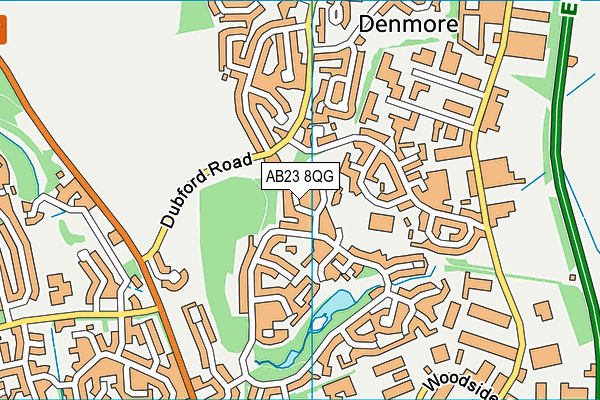 AB23 8QG map - OS VectorMap District (Ordnance Survey)