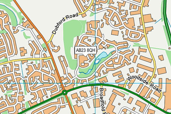 AB23 8QH map - OS VectorMap District (Ordnance Survey)