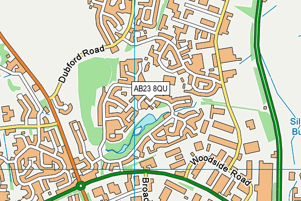 AB23 8QU map - OS VectorMap District (Ordnance Survey)